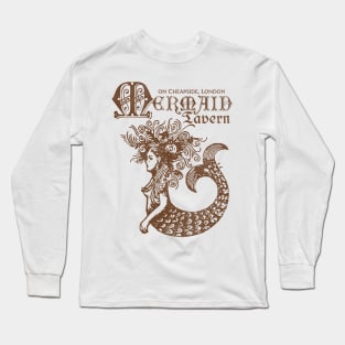 Vintage Defunct Mermaid Tavern London Long Sleeve T-Shirt